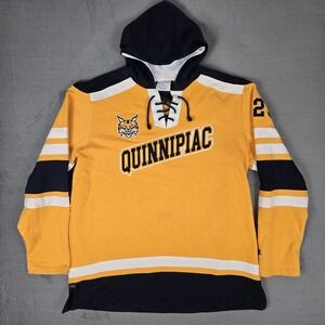 Quinnipiac‎ University Bobcats Champion Hoodie Mens 2XL Hockey Jersey Sweatshirt